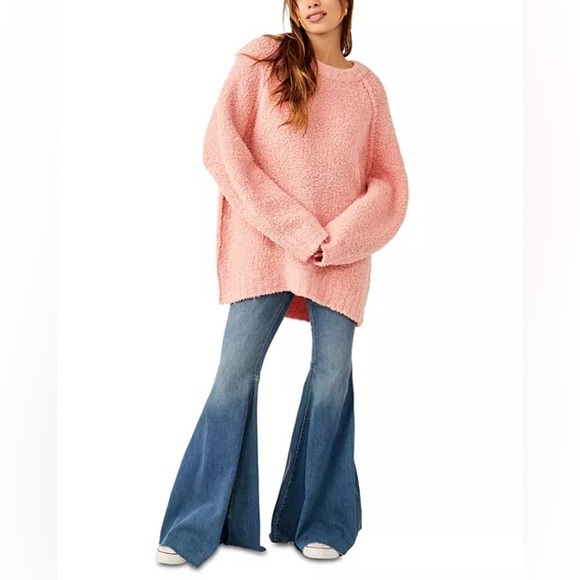 Free People Sweaters - NWOT Free People Teddy Sweater Tunic In Pale Rosette Women’s Medium